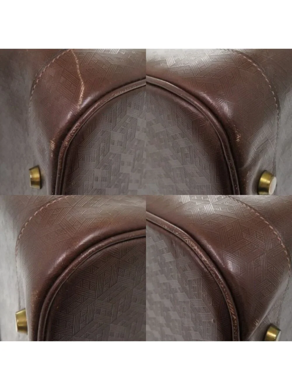 Hermes Vintage Leather Brown Gold Hardware 00 Boston Bag
